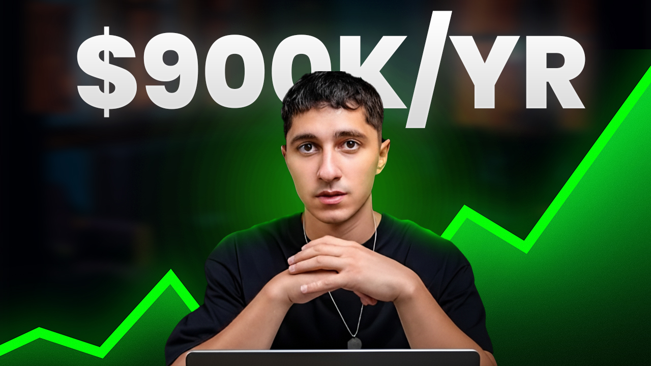 $900K per year entrepreneurship YouTube thumbnail